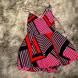 Express cross back romper , worn once.